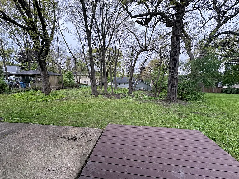 View of back yard from deck