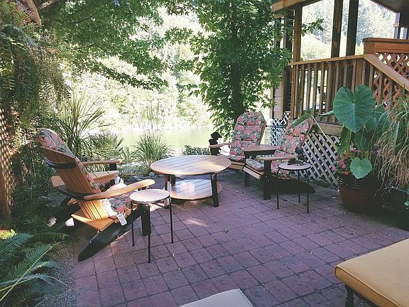 Enjoy river view from patio.