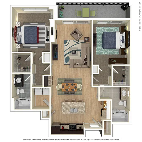 Floor plan 2 Bedroom