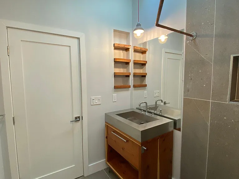 State of the art bathroom with sky-light.