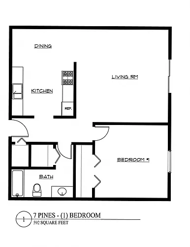 Floor plan One Bedroom
