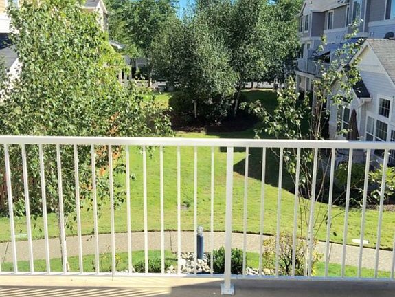 Private deck from living room.
