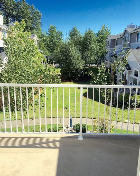 Private deck from living room.