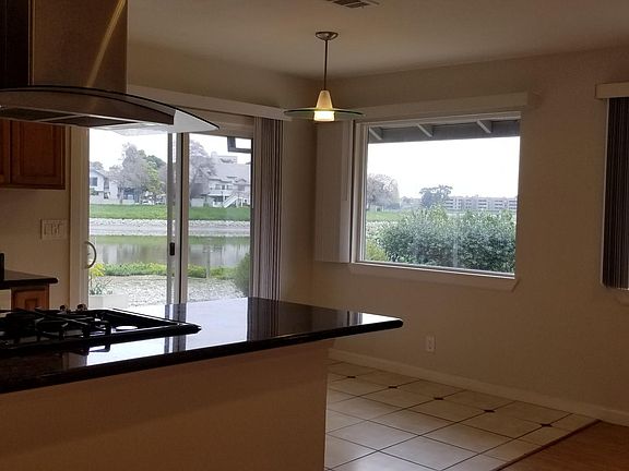 Kitchen with view to the backyard and the water front