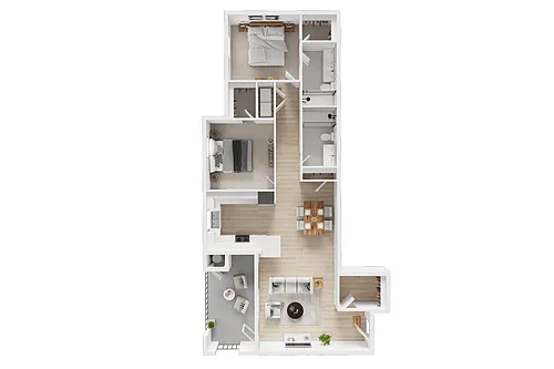 Floor plan 2X2 C