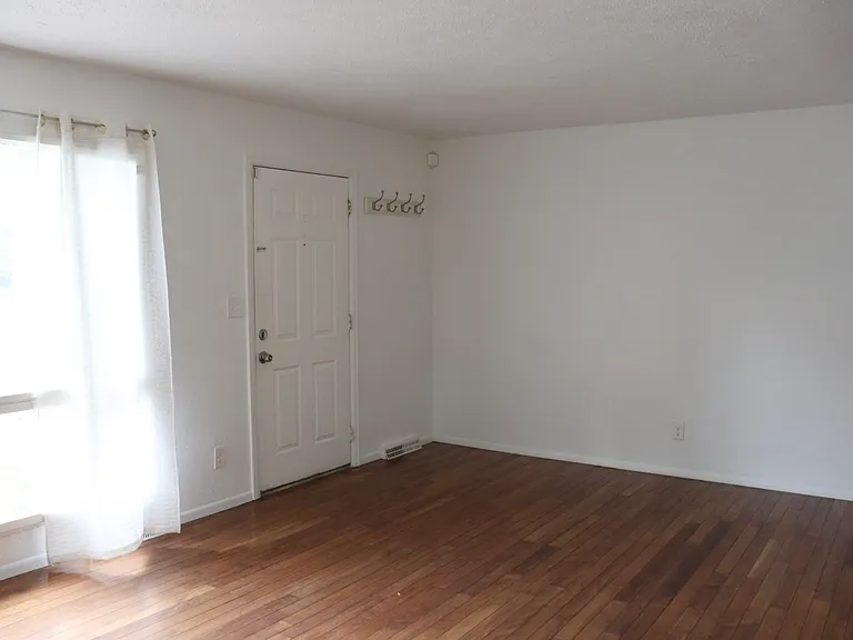 Front door into living room.