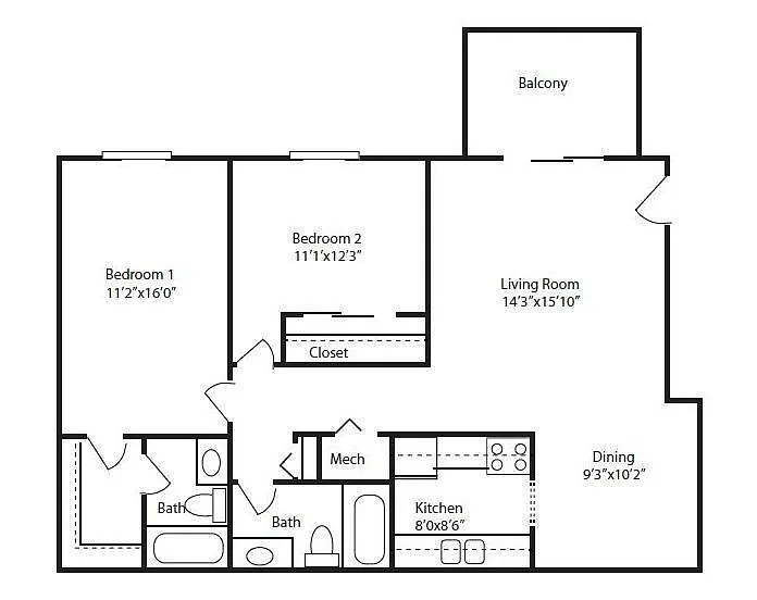 Floor plan The Milton