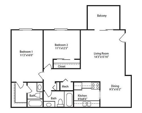 Floor plan The Milton