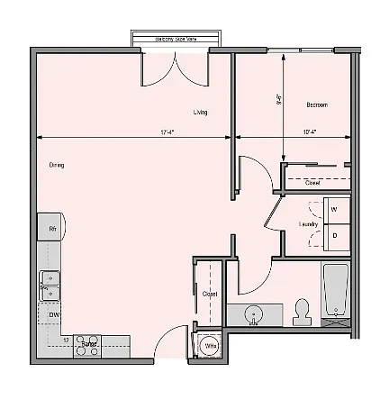 Floor plan 1X1