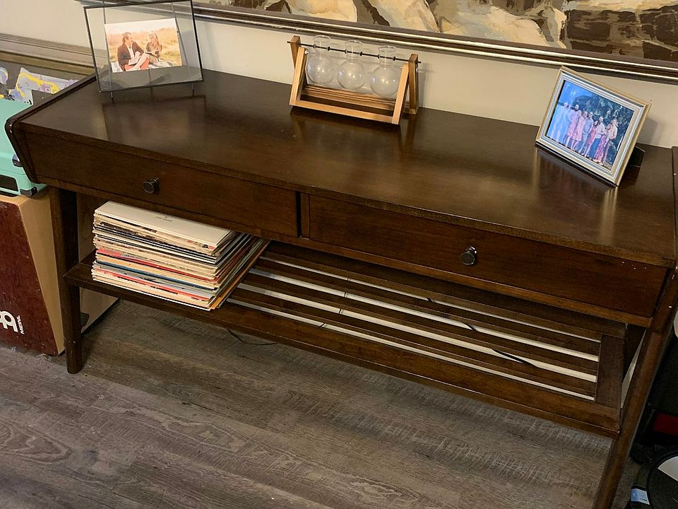 Side table in dining area