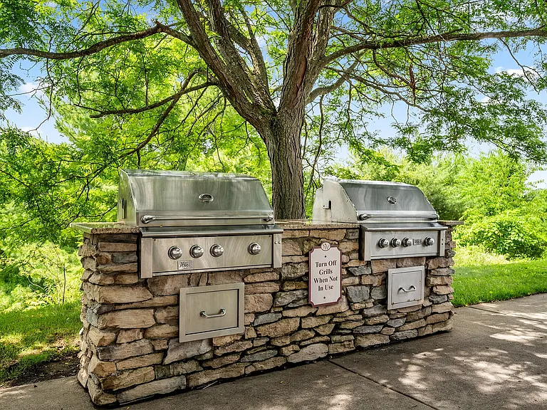 Elegant outdoor grilling station