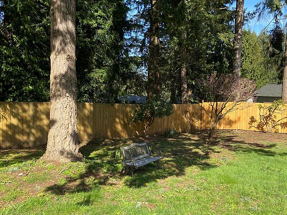 Backyard, with greenbelt behind