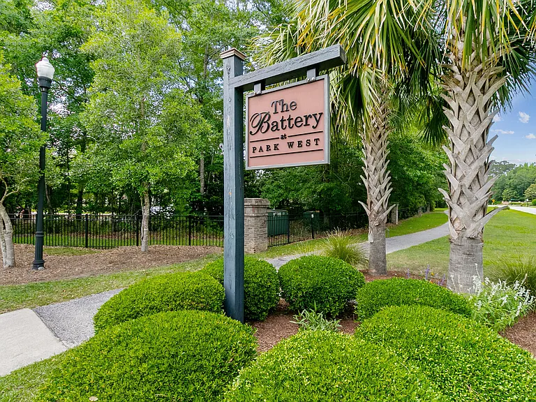 Street side entrance sign