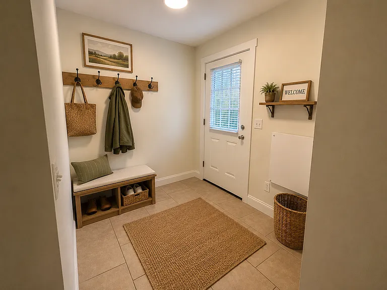 Rear mudroom (virtually staged)
