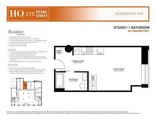 Floor plan Studio