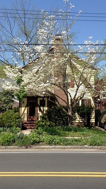 Front View of House with perennial gardens
