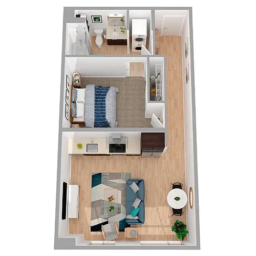 Floor plan 1 Bed/1 Bath Urban-a5.1