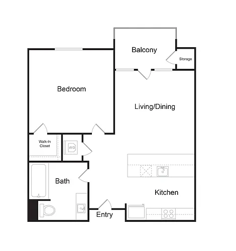 Floor plan 1x1Fc