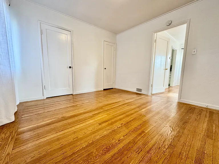 Bedroom with closed door view