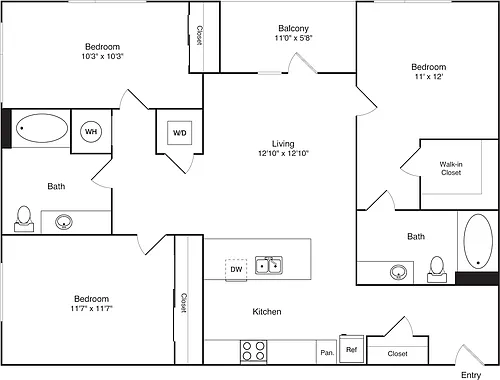 Floor plan 3A Type A