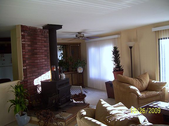 living room/wood stove