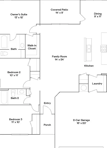 3 bed, 2.0 bath, 1446 sqft, $1,725 — Photo 3