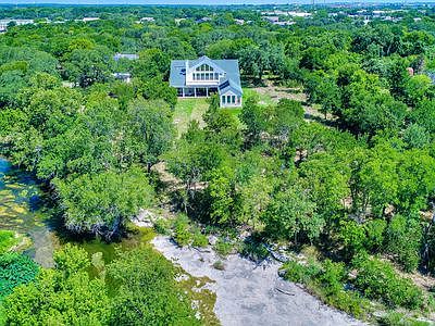Rear aerial over creek