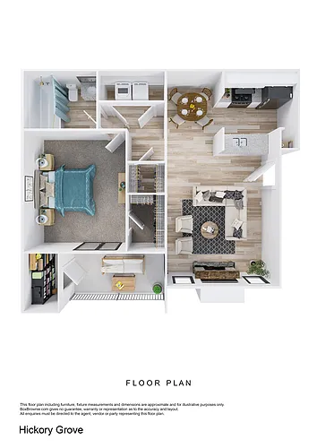 Floor plan 1 Bedroom, 1 Bathroom