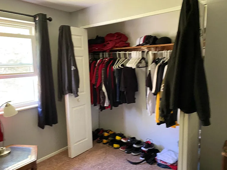 bedroom does not show new life proof plank flooring which is thruout house.