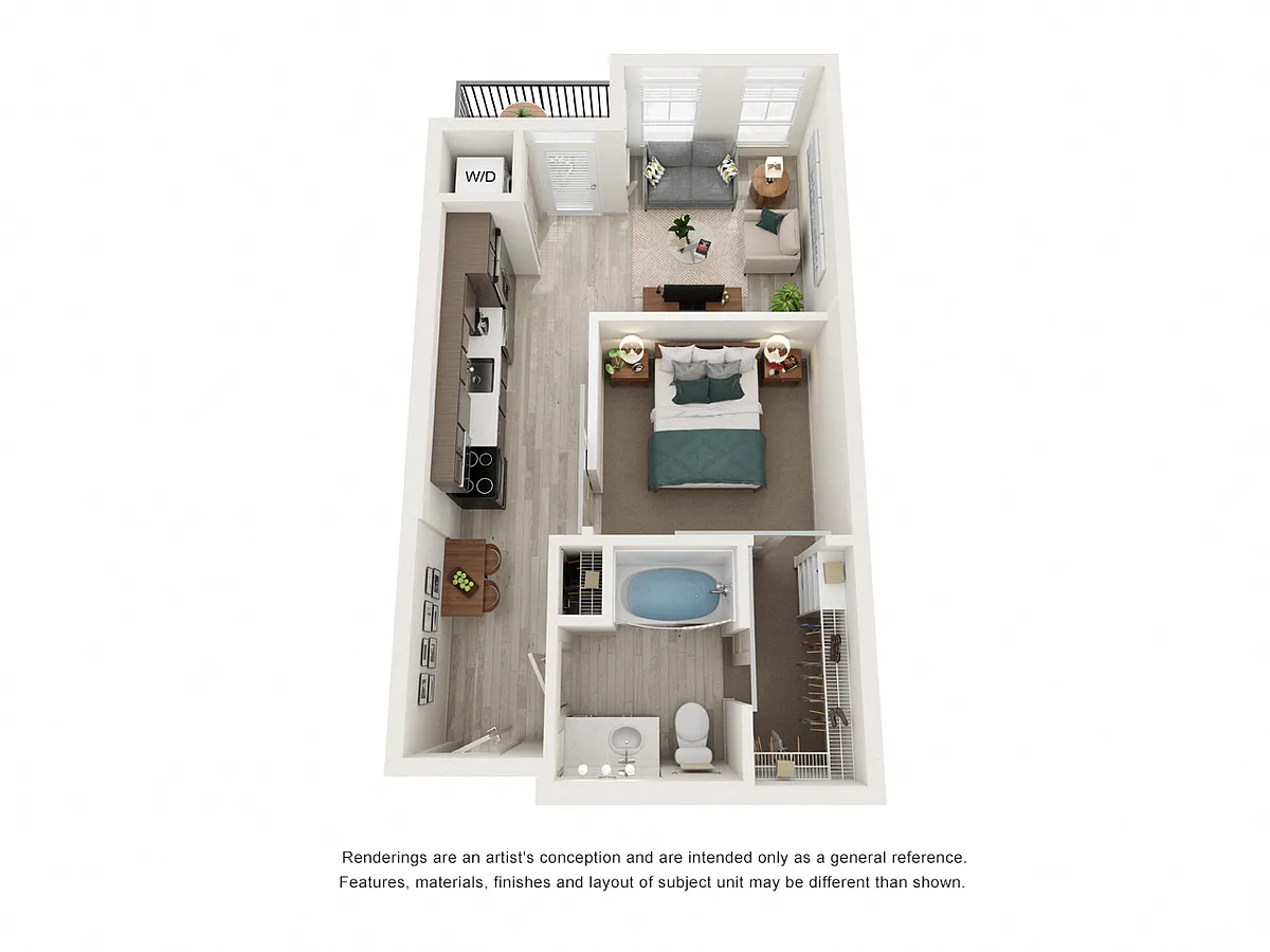 Floor plan 1X1 A1