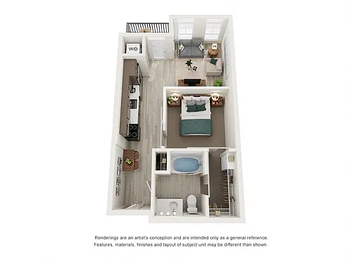 Floor plan 1X1 A1