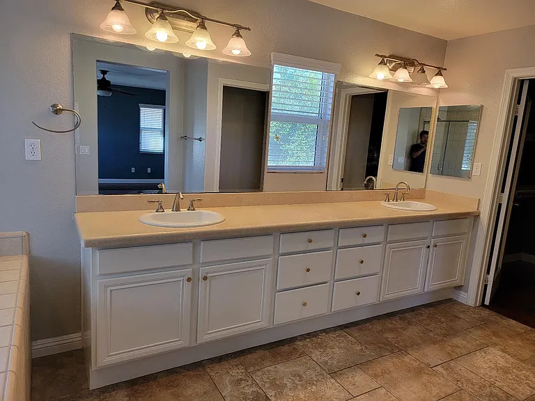 Master bathroom vanity