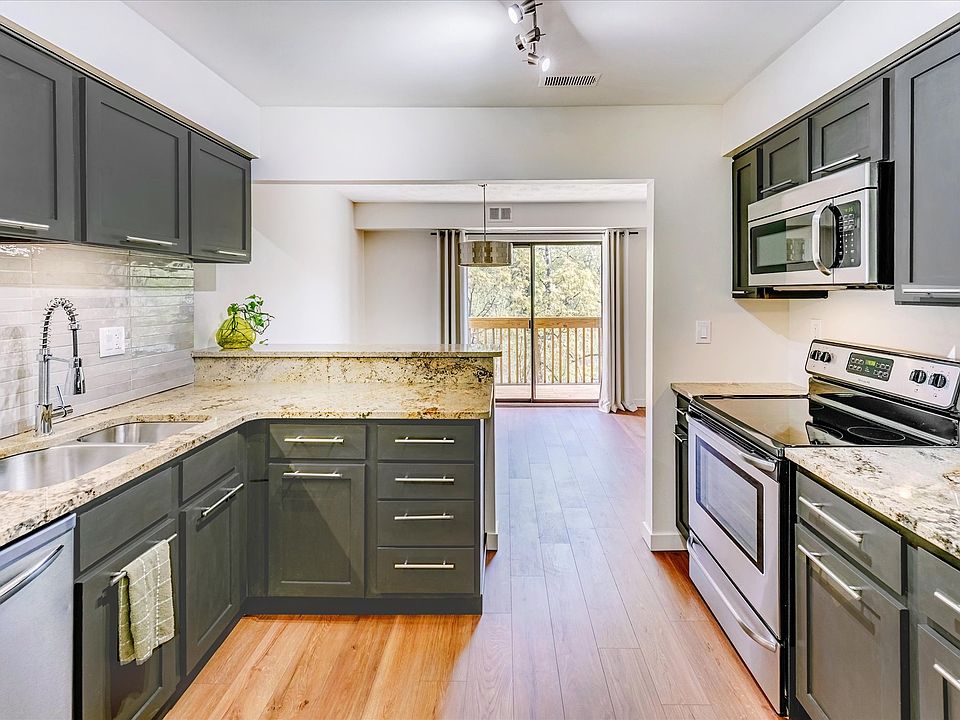 updated kitchen with stainless steel appliances
