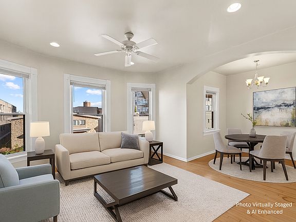 Living Room & Dining Room (Photo Virtually Staged & AI Enhanced)