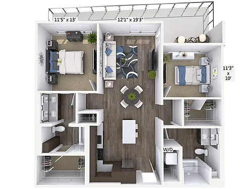 Floor plan B7-1103-Bal
