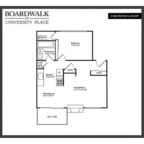 Floor plan One Bedroom Luxury