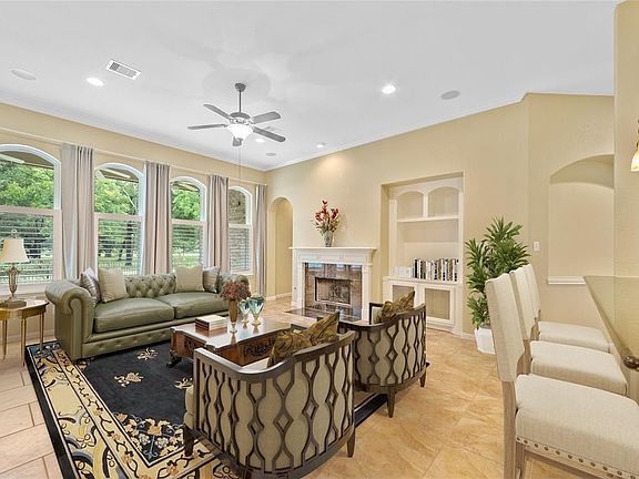 View of family room with virtual staging.