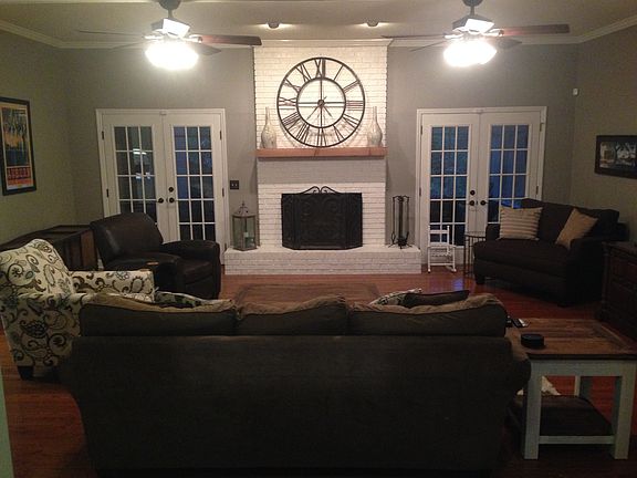 Wood-burning fireplace