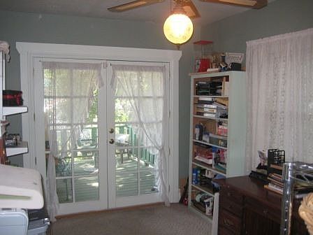 upstairs office with patio 