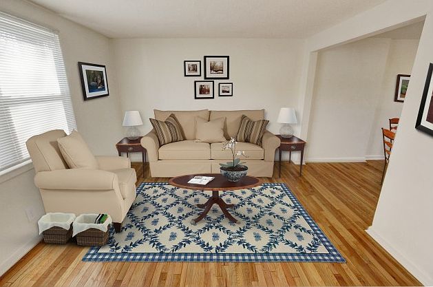 Living Room of The Albany and The Capital *Virtually staged