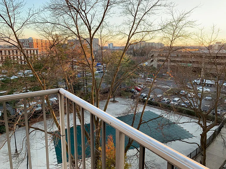 Balcony view overlooking the swimming pool