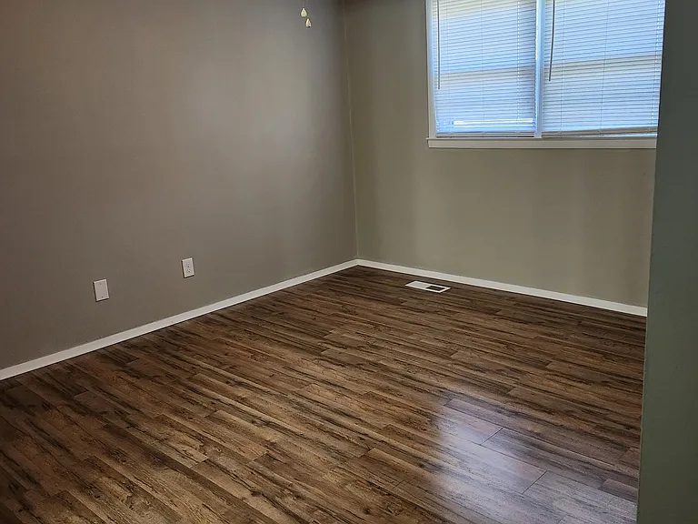 View of Bedroom#2: Nice white fan, soft white light bulb can be changed to one providing more light (if desired); cozy and comfortable!