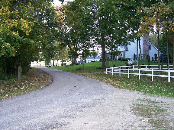 view from private road