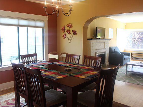 View of dining room and living room