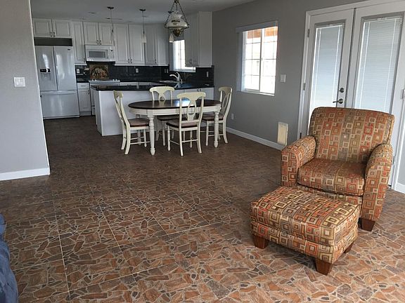 kitchen view from living room - tile throughout the house