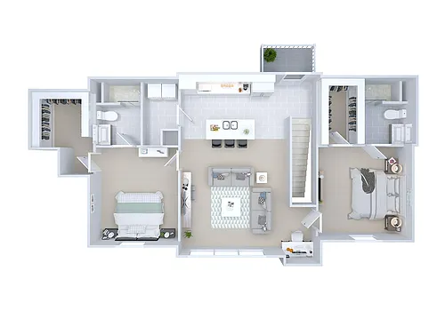 Floor plan 2x2 Villa