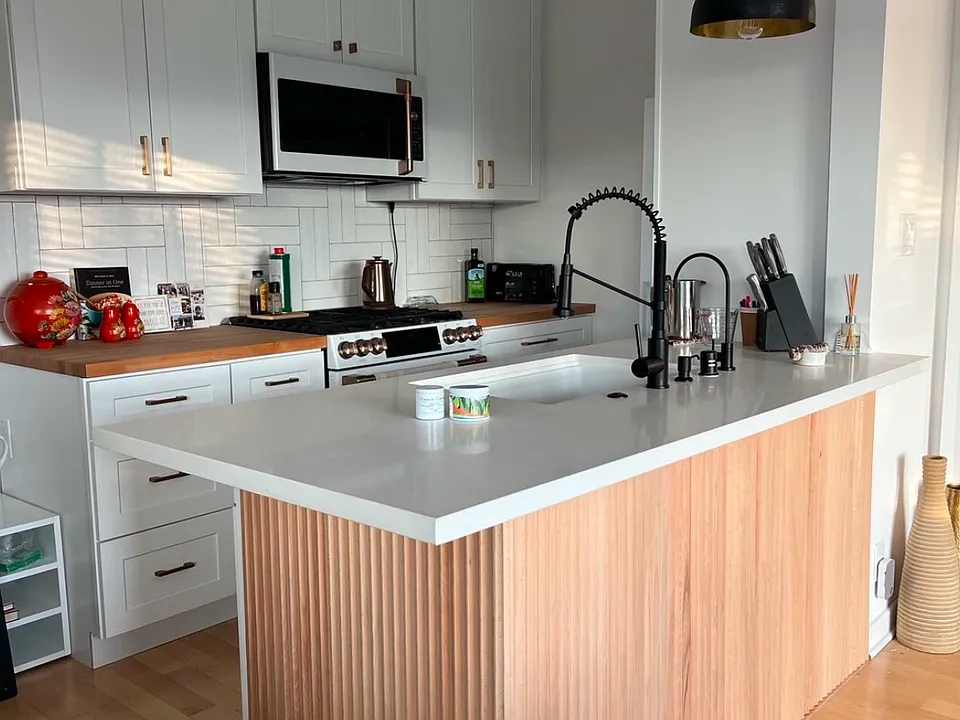 Chic remodeled kitchen.
