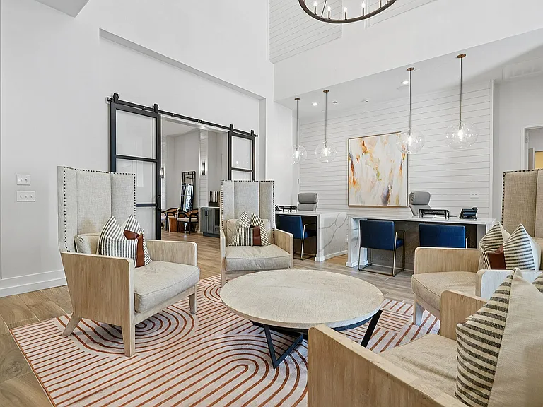 Modern lounge in Haven at Birkdale Village