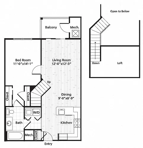 Floor plan A1L with Loft