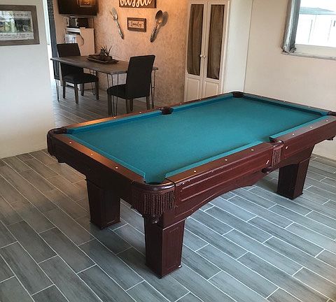 New wood-look tile thru out